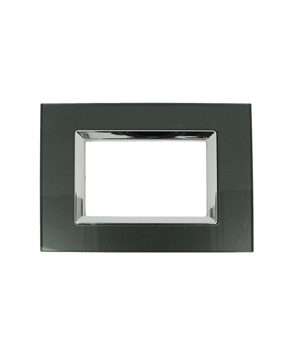 SANDASDON Placca Plexi 3M Acciaio Scuro Plexiglass Compatibile Con Bticino Living