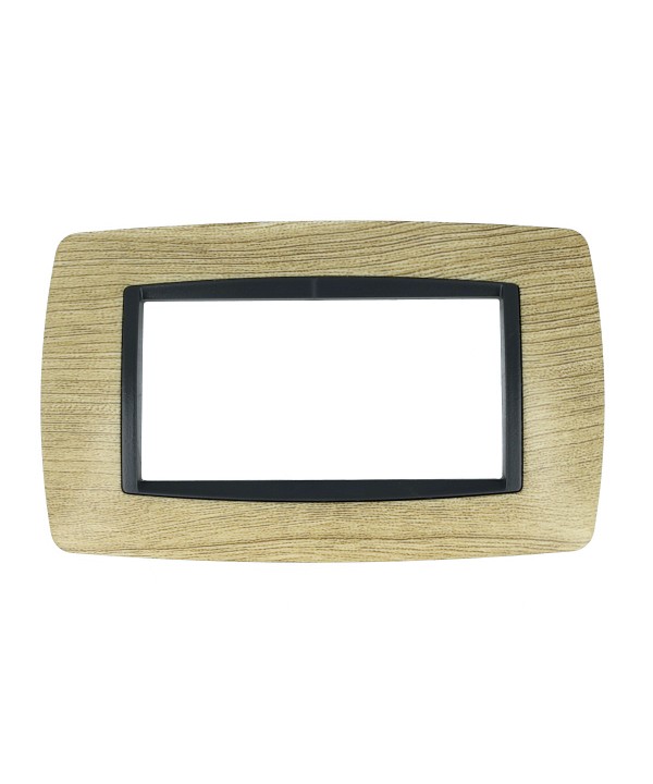 SANDASDON Placca Bombe 4M Legno Chiaro Compatibile Con Bticino Living International