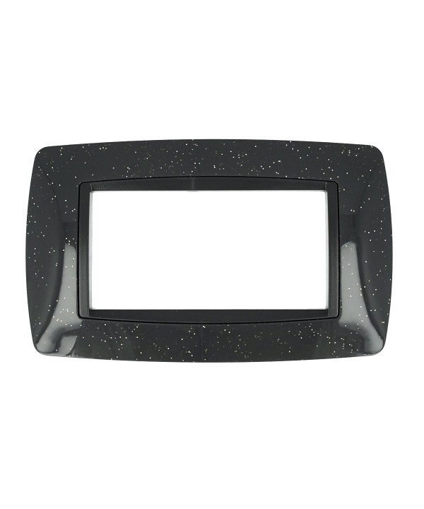 SANDASDON Placca Bombe 4M Nero Flash Compatibile Con Bticino Living Internationall