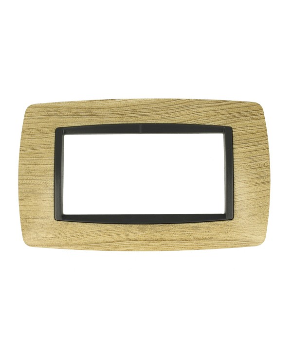 SANDASDON Placca Bombe 4M Legno Scuro Compatibile Con Bticino Living Internationall