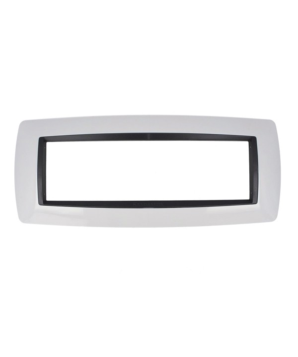 SANDASDON Placca Bombe 7M Bianca Interno Nero Compatibile Con Bticino Living International