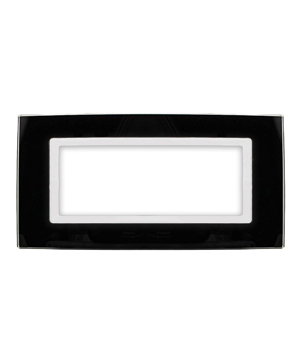 SANDASDON Placca Plexi 7M Nero Plexiglass Compatibile Con Bticino Living