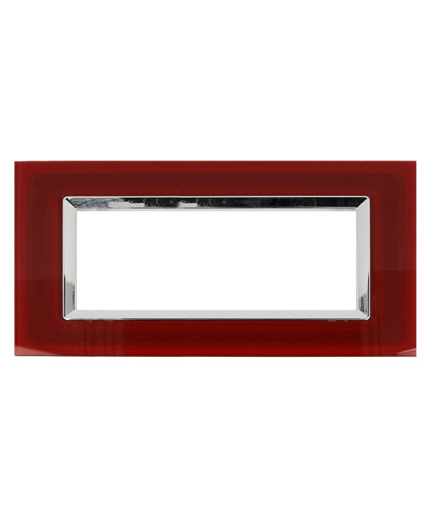 SANDASDON Placca Plexi 7M Rosso Pompeiano Biancastro Plexiglass Compatibile Con Bticino Living