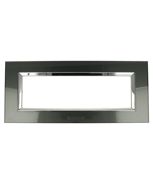 SANDASDON Placca Plexi 7M Acciaio Scuro Biancastro Plexiglass Compatibile Con Bticino Living