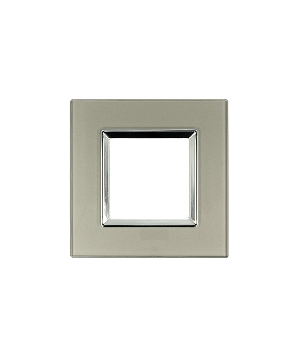 SANDASDON Placca Delux 2M Titanio Compatibile Con Vimar Arke