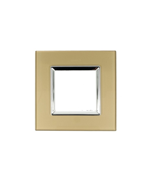 SANDASDON Placca Delux 2M Bronzo Compatibile Con Vimar Arke