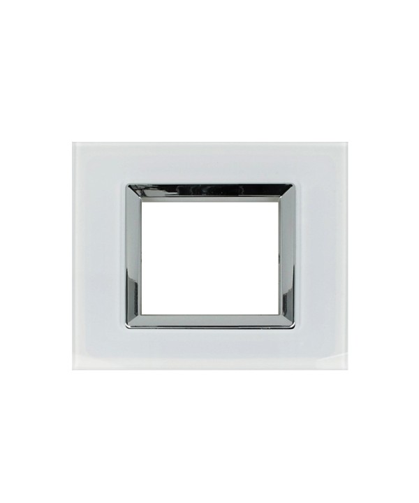 SANDASDON Placca Delux 2M Bianco Compatibile Con Vimar Arke