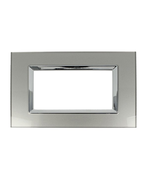 SANDASDON Placca Delux 4M Titanio Compatibile Con Con Vimar Arke