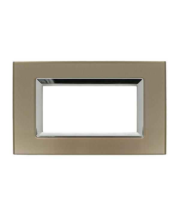 SANDASDON Placca Delux 4M Bronzo Compatibile Con Con Vimar Arke