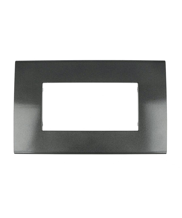 SANDASDON Placca Confort 4M Acciaio Scuro Compatibile Con Con Vimar Arke