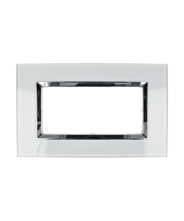 SANDASDON Placca Delux 4M Bianco Compatibile Con Con Vimar Arke