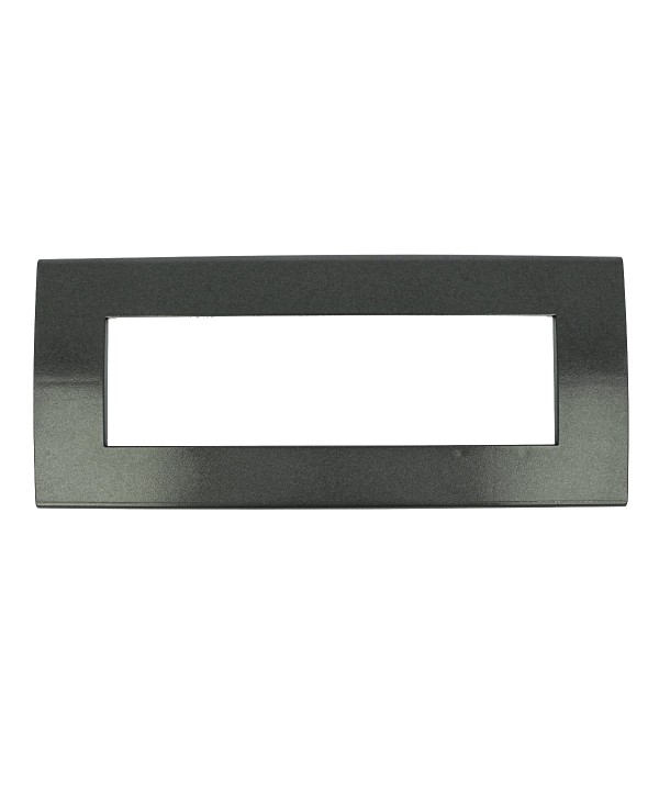 SANDASDON Placca Confort 7M Acciaio Scuro Compatibile Con Con Vimar Arke