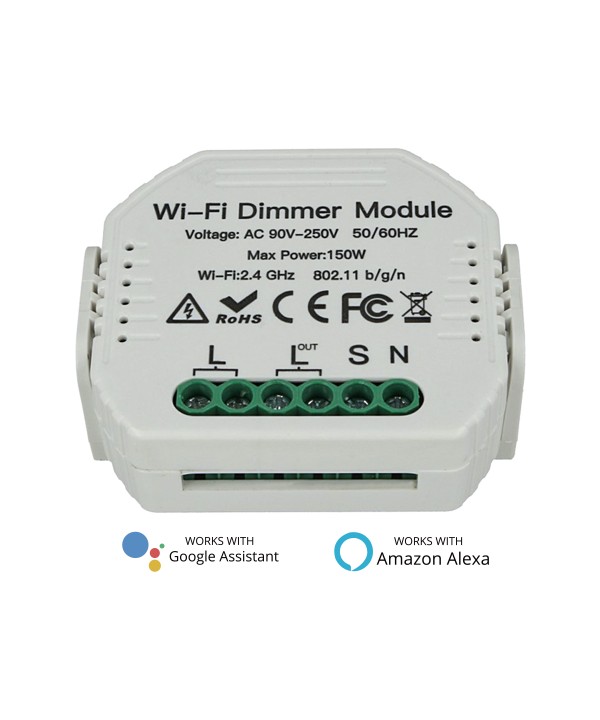Led Triac Dimmer Taglio Di Fase Con Pulsante Memoria 220V 150W Wifi Smart Modulo Compatibile Con Alexa Google Home