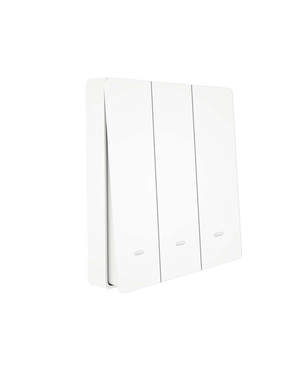 Interruttore Da Parete Wireless WiFi + RF 433 Con 3 Tasti Attacco Semplice Dove Si Vuole Senza Fili