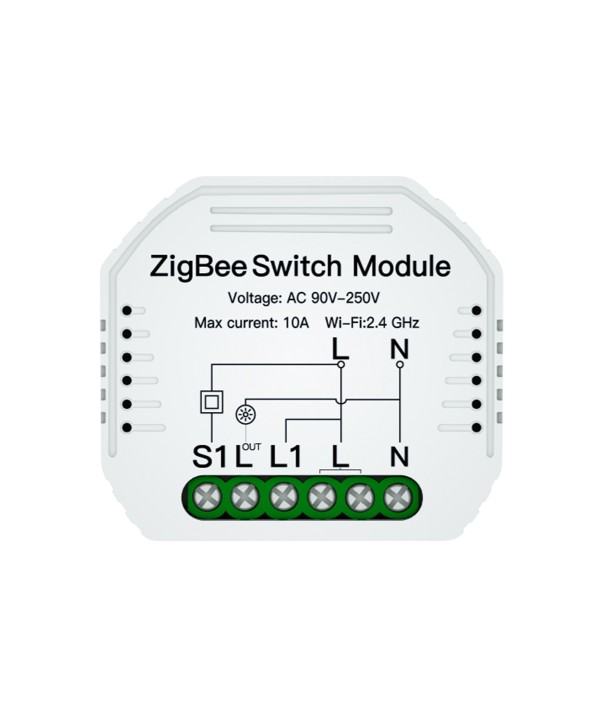 ZigBee Mini Interruttore Intelligente Smart 10A 220V Funzione Con Pulsante Telecomando RF Compatibile Con Amazon Alexa e Google Home