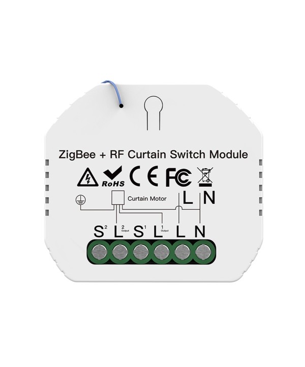 ZigBee Modulo Tapparelle Tende Persiane 220V 2A Funzione Con Pulsante Saliscendi e Telecomando RF Compatibile Con Alexa Google Home