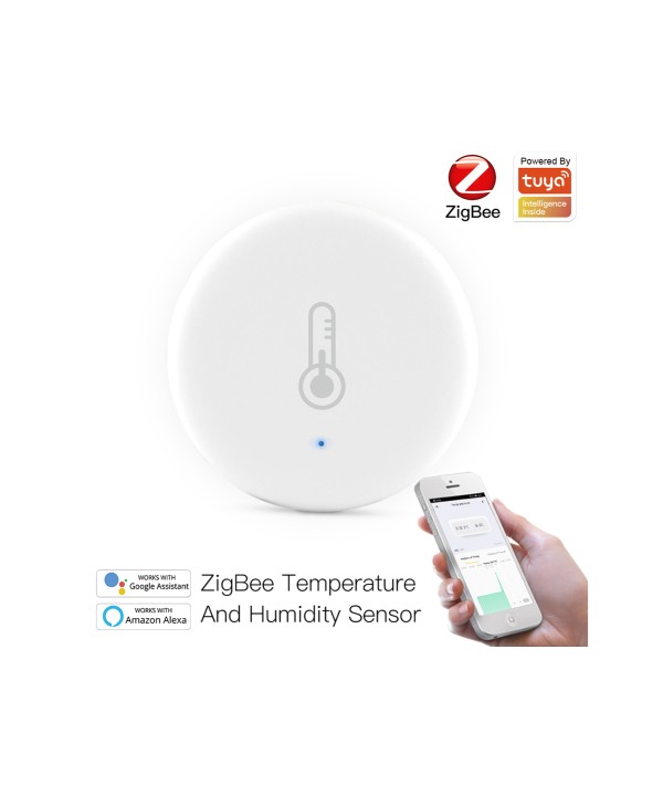 ZigBee Sensore Di Temperatura e Umidita APP Tuya Piccolo e Rotondo
