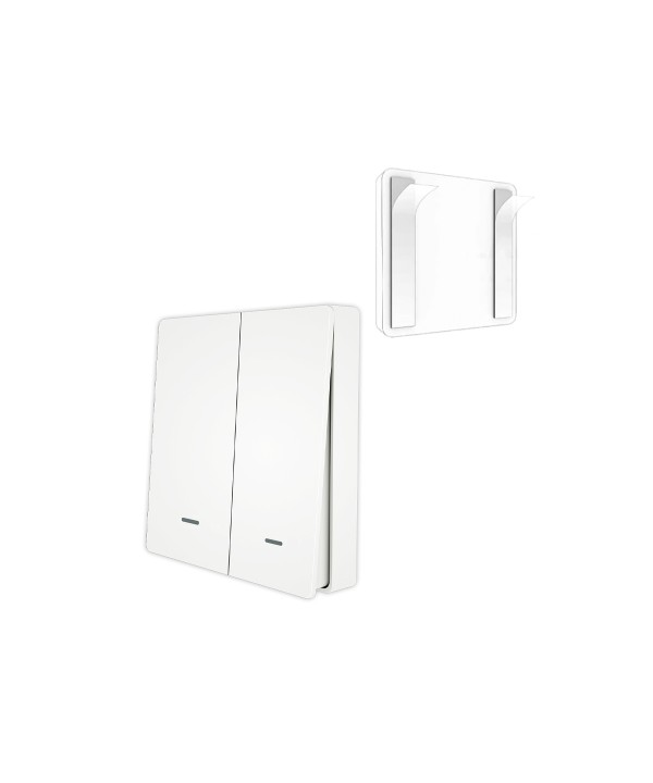 ZigBee Interruttore Wireless 2 Tasti Con 9 Scene Switch App Tuya Alimentazione Con Pile