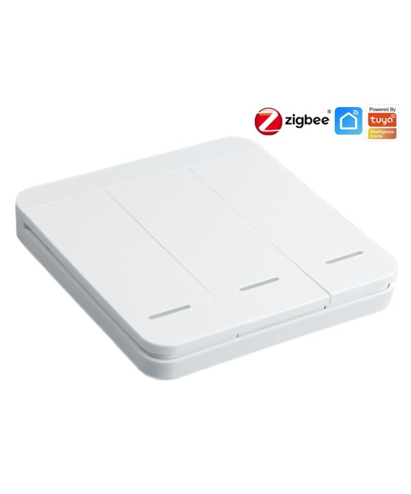 ZigBee Interruttore Wireless 3 Tasti Con 9 Scene Switch App Tuya Alimentazione Con Pile