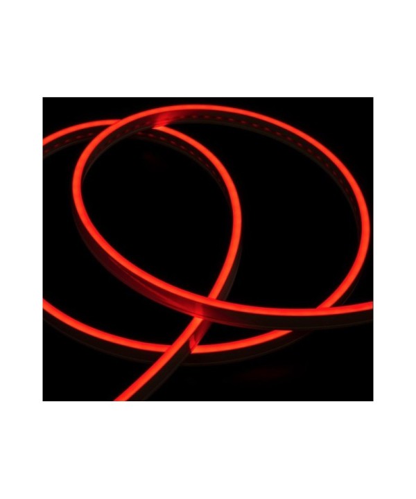 24V Bobina Led Neon Flex Colore Rosso 10 Metri IP65 10W/M Tagliabile Dove Vuole