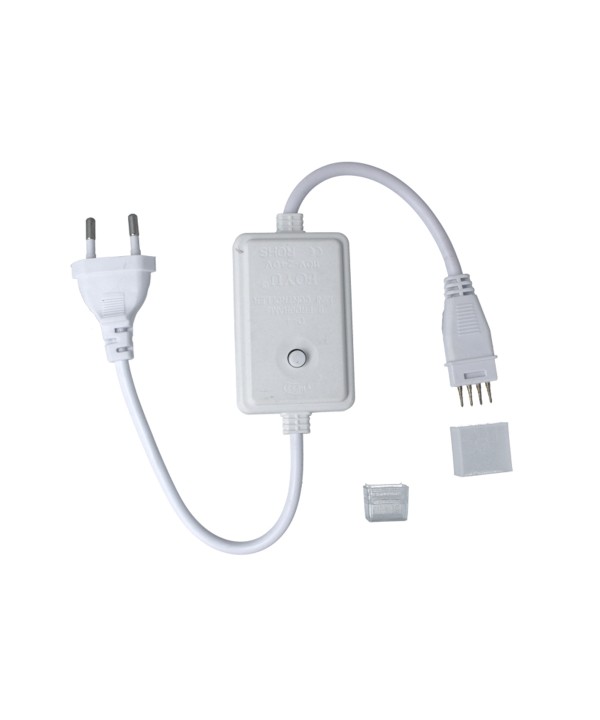 Spina Alimentatore Trasformatore Raddrizzatore 4 Pin Passo 10mm Connettore Rapido Tapo Incluso Per Striscia Led 220V RGB Modello Manuale
