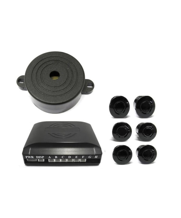 Kit 6 Sensori di Parcheggio Posteriori Staccabile Cicalino Acustico Per Auto Grande Come Suv Jeep Station Wagon Furgone SB-301S-6