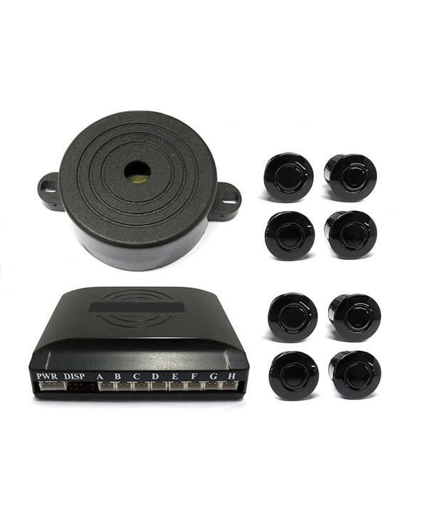 Kit 8 Sensore di Parcheggio Staccabile Cicalino Acustico SB-301S-8