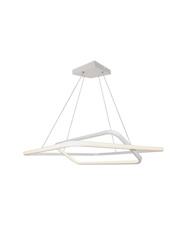 Lampadario LED a Sospensione 48W 5150lm Doppio Quadrato Incrociate Bianco 3000K Triac Dimmerabile SKU-14988