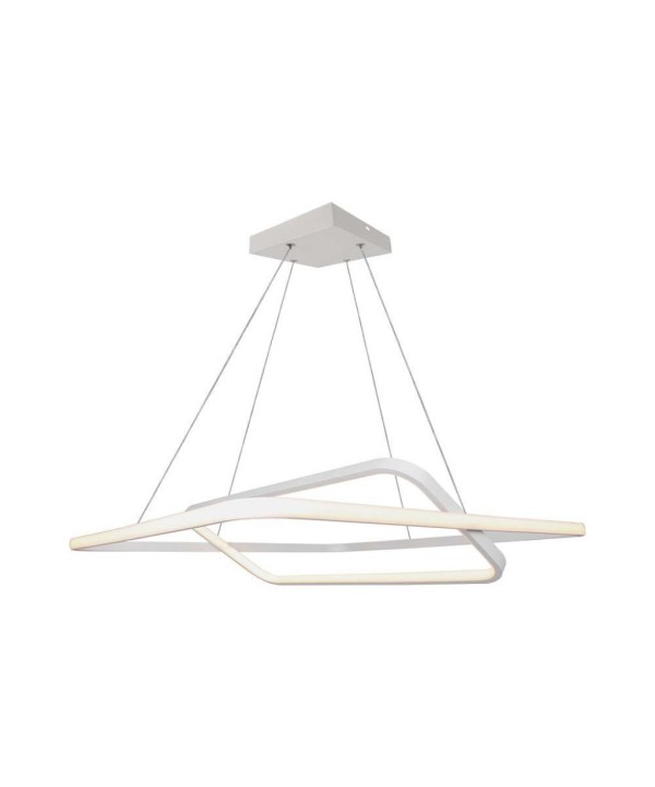 Lampadario LED a Sospensione 48W 5150lm Doppio Quadrato Incrociate Bianco 4000K Triac Dimmerabile SKU-14989