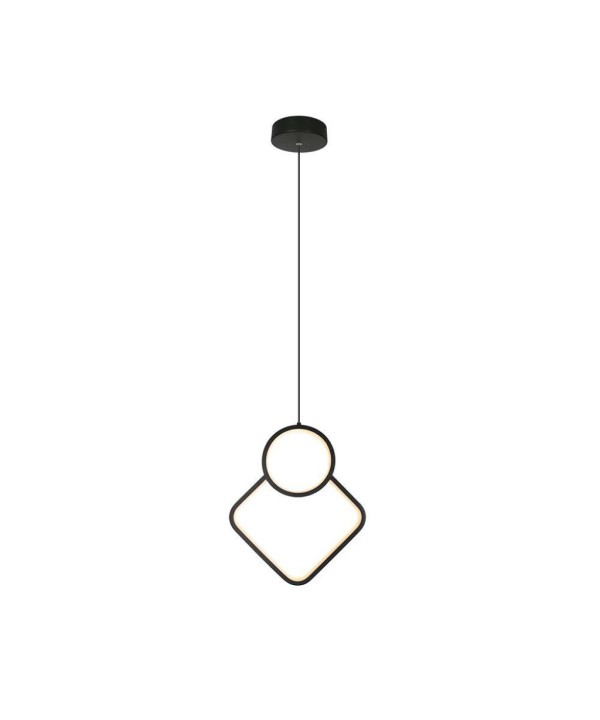 Lampadario LED a Sospensione 12W dal Design Moderno 28*196m Colore Nero 3000K SKU-14998