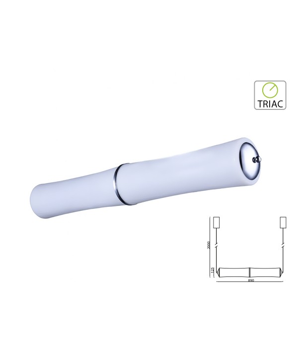 Lampada Led A Sospensione Moderno Forma 2 Canne Bambu Lunga 890mm 32W 3000K Dimmerabile Triac Dimmer SKU-3978