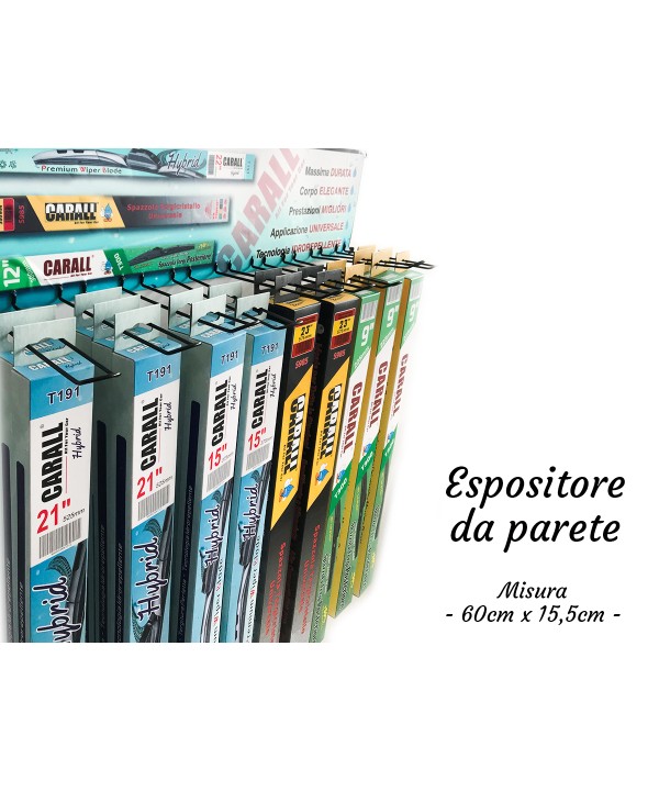 Espositore Da Parete Muro Per Spazzole Tergicristallo CARALL Auto Con Totale 9 Ganci