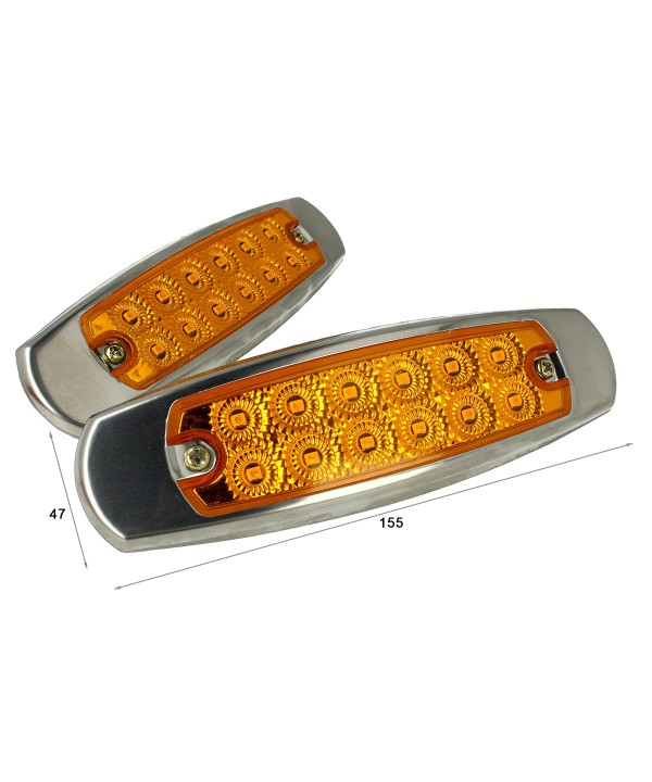 Kit Luci Fanali Arancione 24V 12V Luci Ingombro Cortesia Targa Cupola Cappa Del Camion Bus Barca Furgone