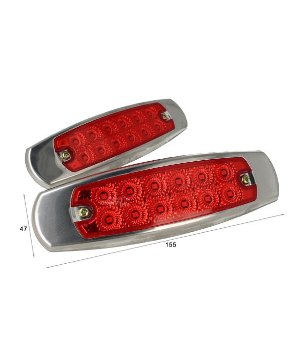 Kit Luci Fanali Rosso 24V 12V Luci Ingombro Cortesia Targa Cupola Cappa Del Camion Bus Barca Furgone