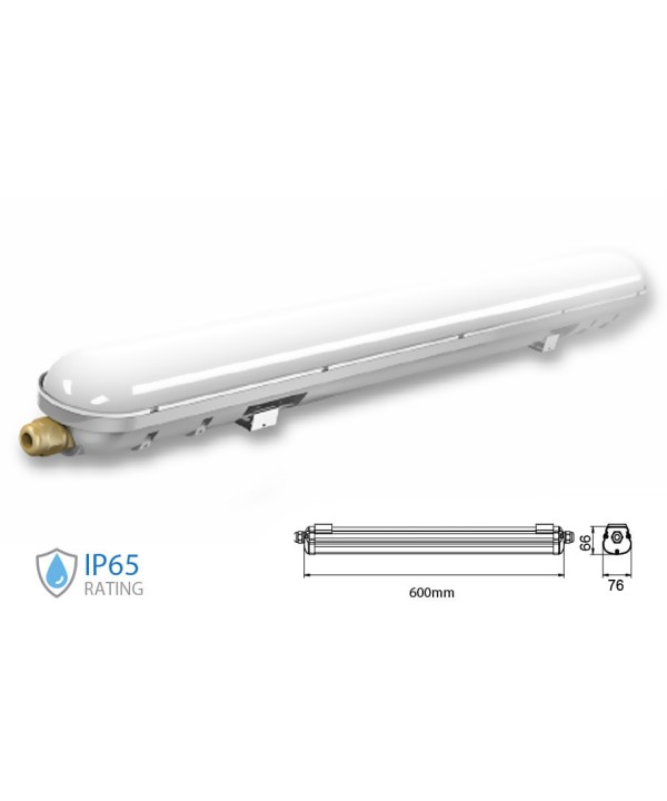 Plafoniera Led 60cm 18W 220V Bianco Neutro 4000K IP65 Tri Proof Led Lamp Light SKU-6198