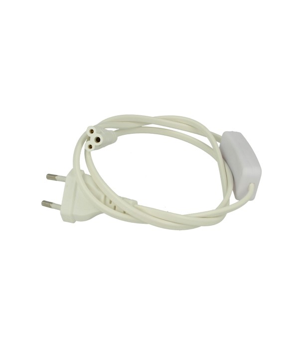 Cavo Di Alimentazione Con Interruttore Presa Standard Euro Spina Maschio Per Plafoniera Tubo Led T5 All In One Con Filo Lunga 1 Metro