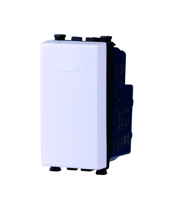 ETTROIT Invertitore 1P 16A Unipolare Colore Bianco Compatibile Con Vimar Arke