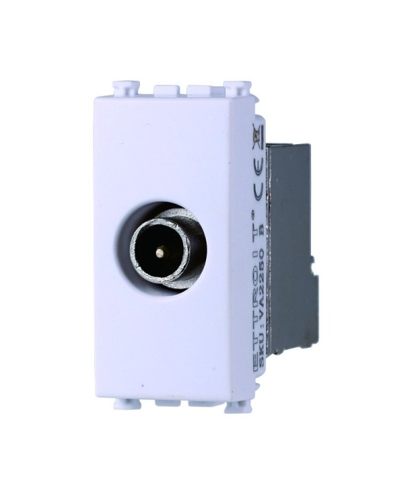 ETTROIT Connettore Presa TV Terminale Maschio Colore Bianco Compatibile Con Vimar Arke