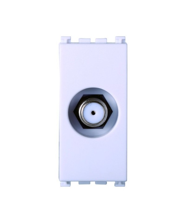 ETTROIT Presa TV SAT A Vite Satellitare Tipo F Colore Bianco Compatibile Con Vimar Arke