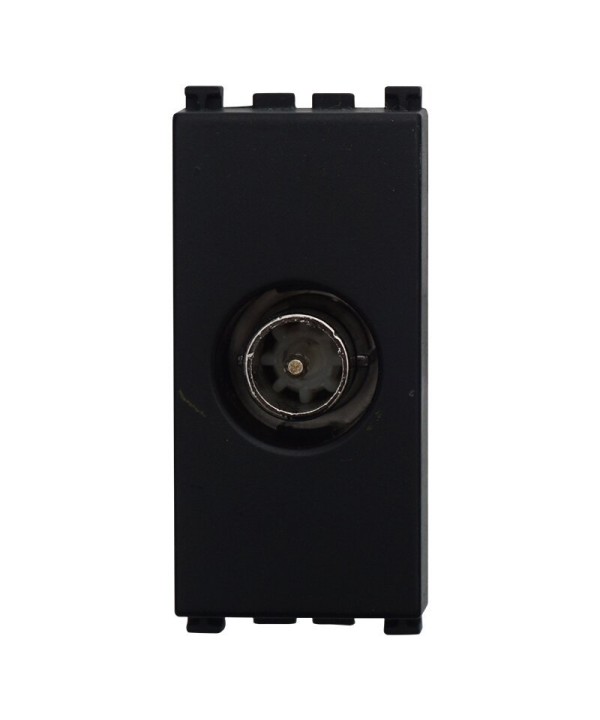 ETTROIT Connettore Presa TV Passante Maschio Colore Nero Compatibile Con Vimar Arke