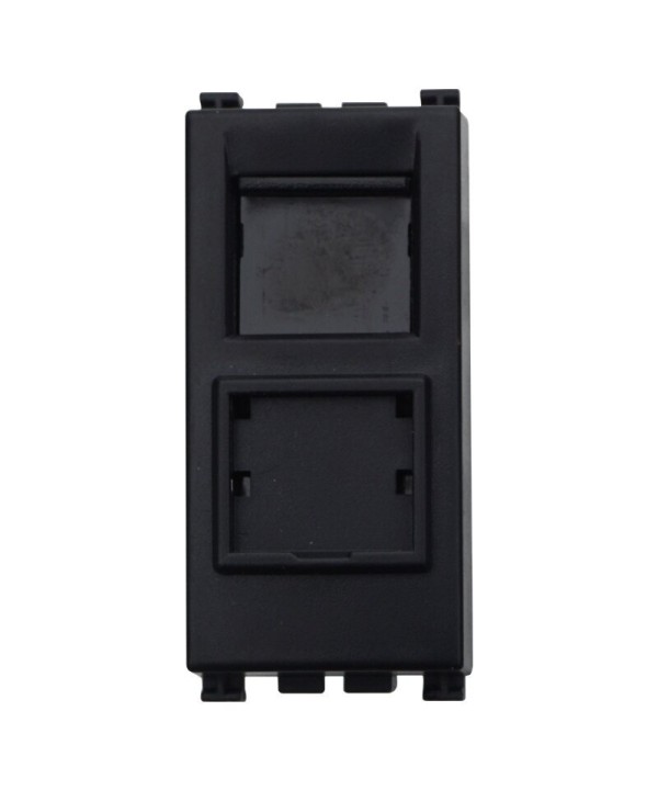 ETTROIT Connettore Rete Presa Dati RJ45 CAT5E Colore Nero Compatibile Con Vimar Arke