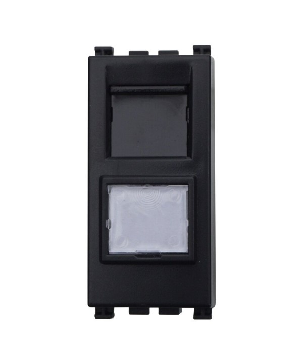 ETTROIT Connettore Rete Presa Dati RJ45 CAT6 Colore Nero Compatibile Con Vimar Arke