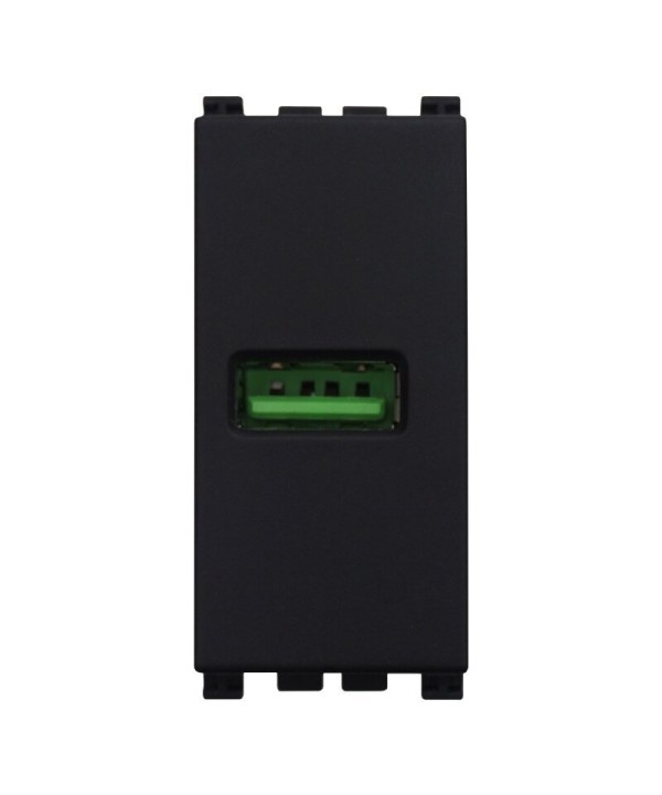 ETTROIT Modulo Presa Caricatore USB 5V 2,1A Colore Nero Compatibile Con Vimar Arke