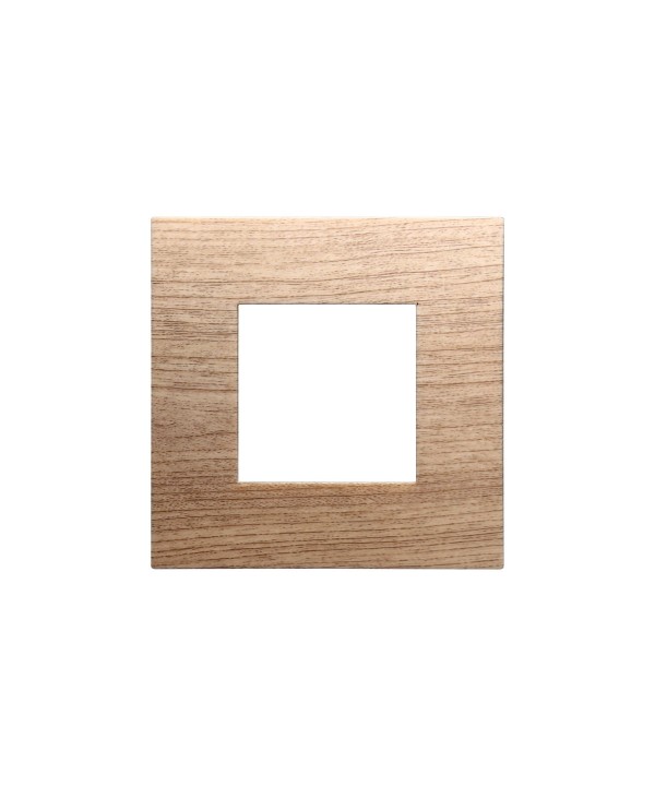 ETTROIT Placca Plastica Serie Venus 2P Colore Legno Chiaro Compatibile Con Vimar Arke