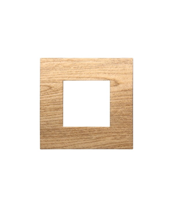ETTROIT Placca Plastica Serie Venus 2P Colore Legno Scuro Compatibile Con Vimar Arke