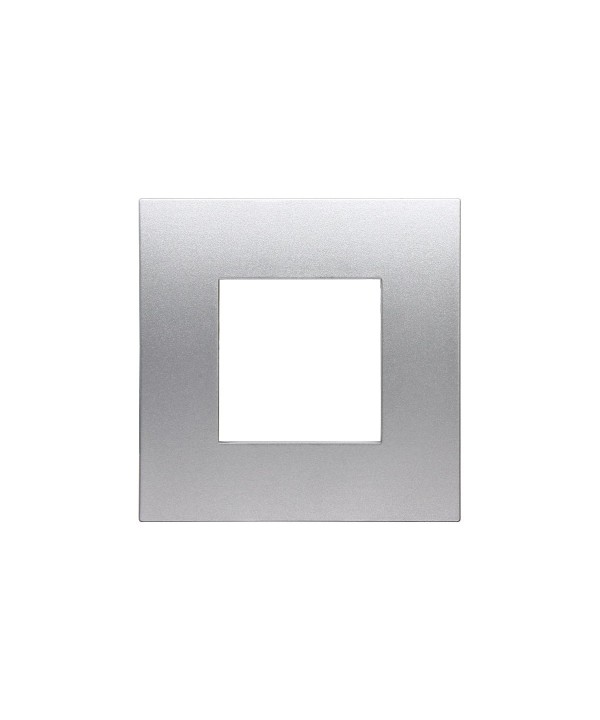 ETTROIT Placca Plastica Serie Venus 2P Colore Silver Compatibile Con Vimar Arke
