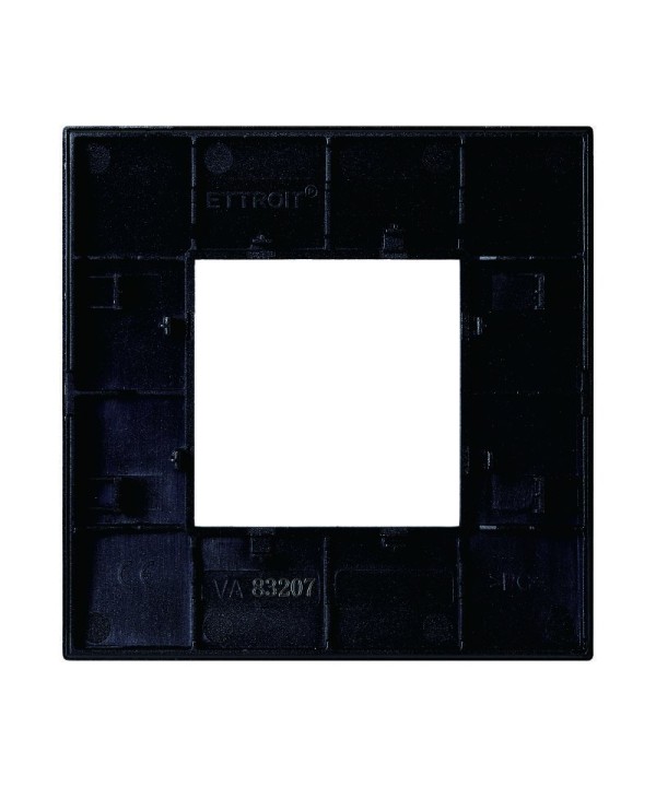 ETTROIT Placca Plastica Serie Venus 2P Colore Acciaio Scuro Compatibile Con Vimar Arke