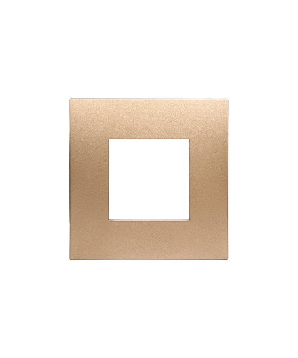 ETTROIT Placca Plastica Serie Venus 2P Colore Oro Compatibile Con Vimar Arke