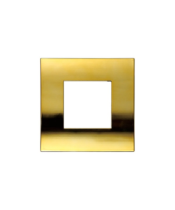 ETTROIT Placca Plastica Serie Venus 2P Colore Oro Lucido Compatibile Con Vimar Arke
