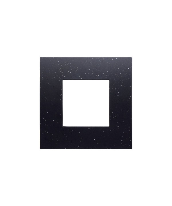 ETTROIT Placca Plastica Serie Venus 2P Colore Nero Brillante Compatibile Con Vimar Arke